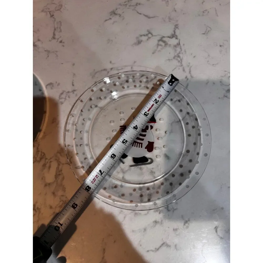 Crate & Barrel Arcoroc ice skating snowman dessert plate replacement pieces